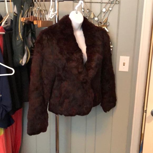 Vintage Jackets & Blazers - Vintage rabbit fur coat size medium